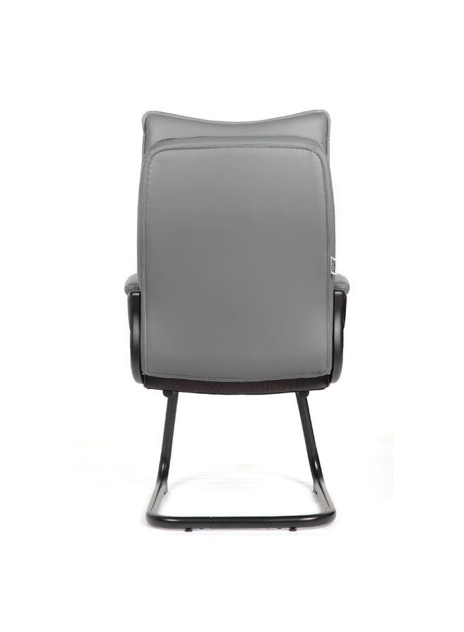 DANUBE HOME Jayden Visitor Back Office Chair Ergonomic Office Chair Modern Desk Computer Chair Accent Office Armchair Fixed Lumbar L72.5xW65xH115.3cm - Grey - Image 5