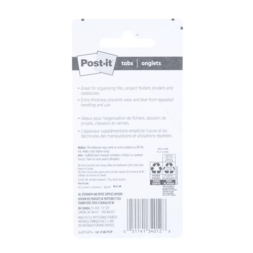 Post It Post-it Tabs, 2 in, Solid, Assorted Bright Colors, 6 Tabs/Color, 4 Colors, 24 Tabs/Pack (686-PLOY) - Image 4