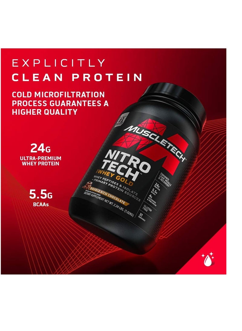 MT MuscleTech Nitro Tech 100% Whey Gold Protein Powder 5.lbs Cookies & Cream - Image 5