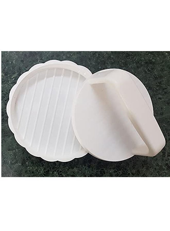 Spaceshoop 1 pc Plastic Round Shape Burger Press Food Grade Hamburger Patty Maker Mold Kitchen Tool  - Image 1