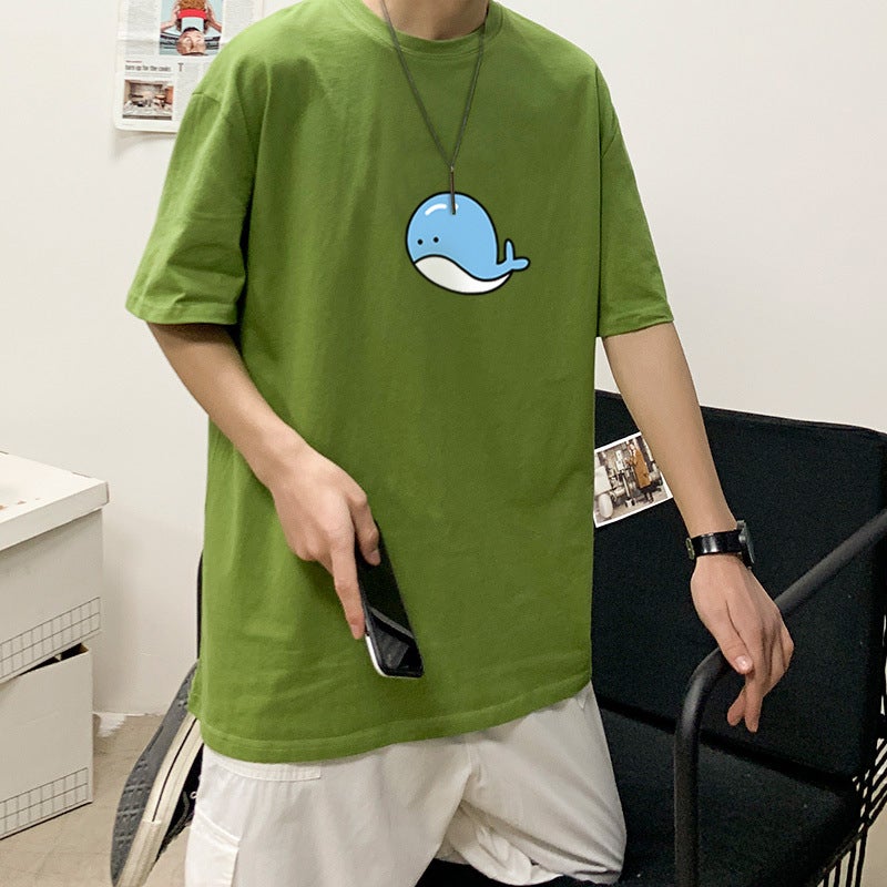 2021 Cartoon Printed T-Shirt Men'S Loose Fashion Round Neck Short Sleeve T-Shirt Casual Men'S Clothes - Image 1