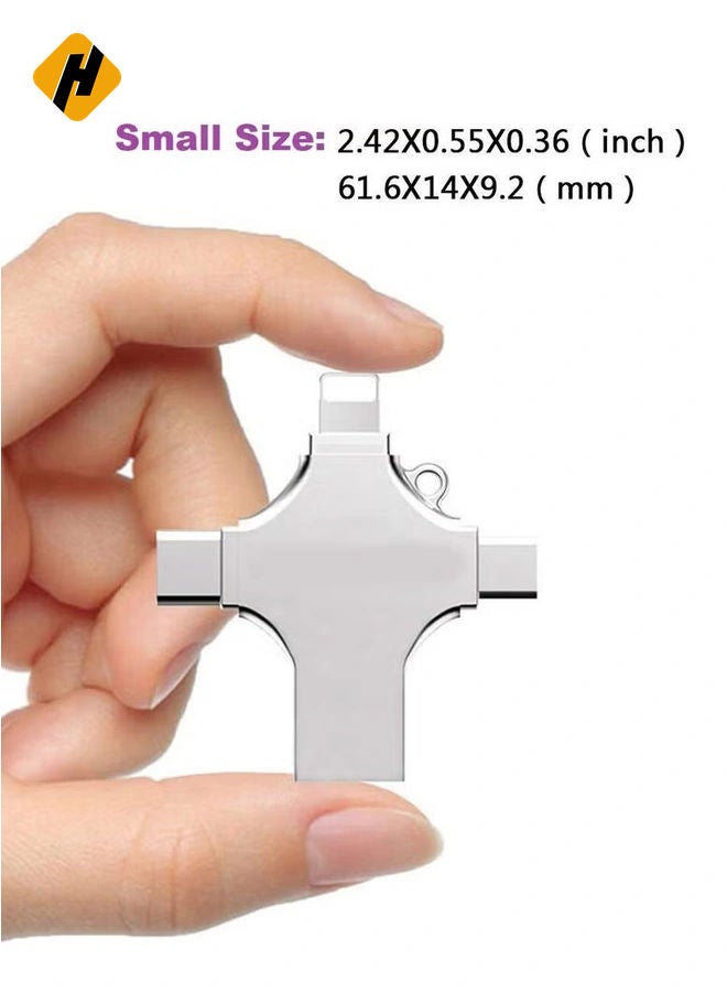 HuHa High Speed 4 In 1 Multi-function OTG USB Flash Drive Type-C Pen drive 3.0 Memory Disk For iPad Android iOS PC 64G  - Image 3