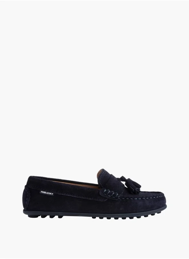 بابلوسكي Boys' Solid Slip-On Moccasins