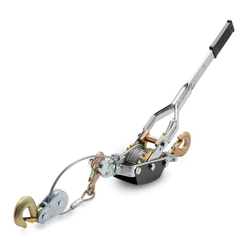 NEIKO 02256A Come Along Winch, 5-Ton (10,000 Lbs) Pulling Capacity, 10Ft, 3 Hook, Heavy Duty Power Cable Come Along Tool with Dual Gears, Hand Winch Cable, Automotive Hoist Winch Puller, Recovery Gear - Image 1