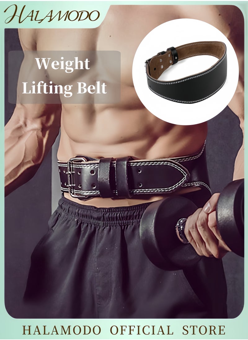 HALAMODO - Weight Lifting Belt Wide Weight Belt Adjustable Waist Belt Lower Back Lumbar Support for Squat & Hard Pull & Bench Press Strength Training Functional Fitness for Men & Women - Image 1