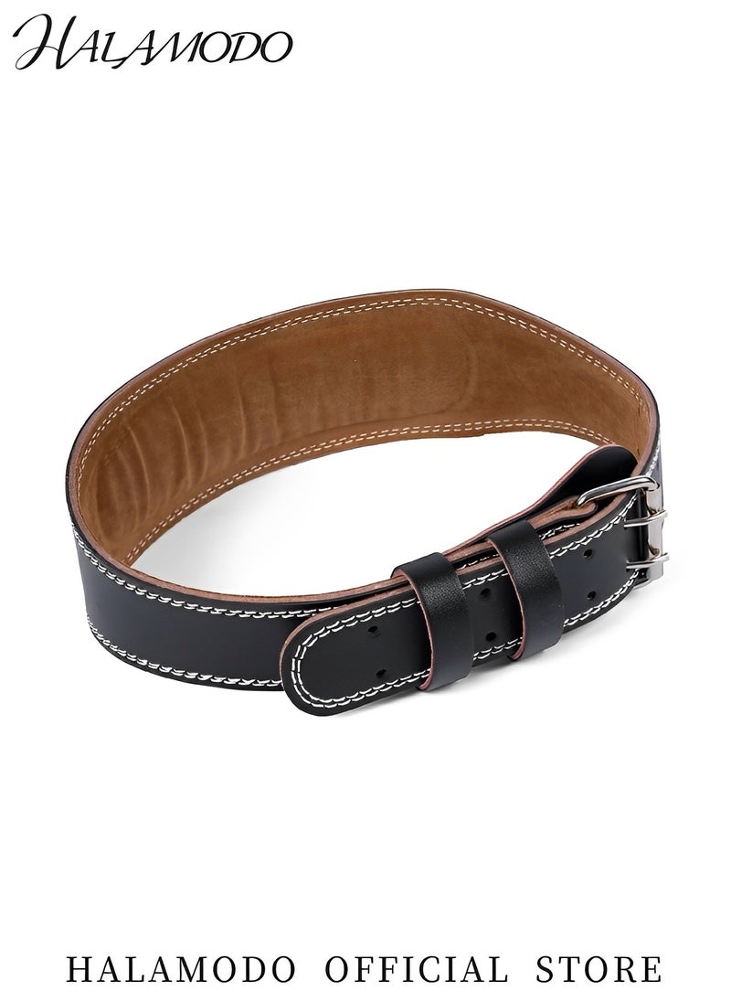 HALAMODO - Weight Lifting Belt Wide Weight Belt Adjustable Waist Belt Lower Back Lumbar Support for Squat & Hard Pull & Bench Press Strength Training Functional Fitness for Men & Women - Image 1