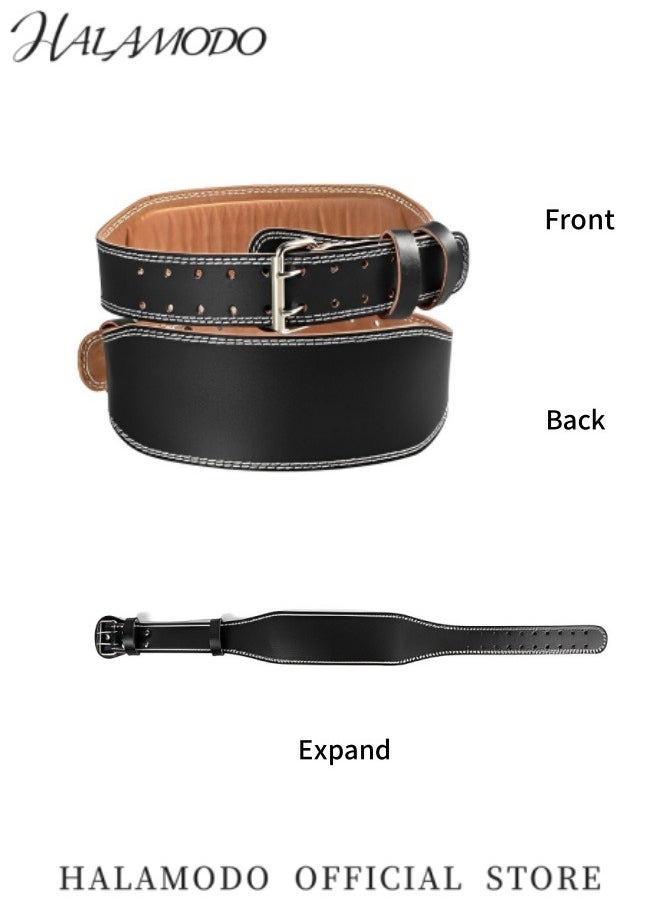 HALAMODO - Weight Lifting Belt Wide Weight Belt Adjustable Waist Belt Lower Back Lumbar Support for Squat & Hard Pull & Bench Press Strength Training Functional Fitness for Men & Women - Image 1