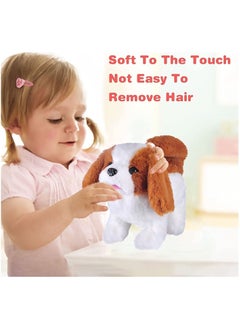 Y&D Plush Interactive Toy, Electronic Pet, Golden Retriever Toy Puppy Pet Dog, Can Walking, Barking, Tail Wagging, Stretching, Companion Animal for Kids (Saint Bernard)  - Image 3