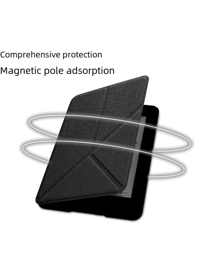 Foldable Transformable Protective Cover For Kindle 2022 2019 Youth Edition Leather Case Kpw54321 Digital Computer Tablet Cover-Color:Red-Applicable Model:kpw123/958 Deformation - Image 5