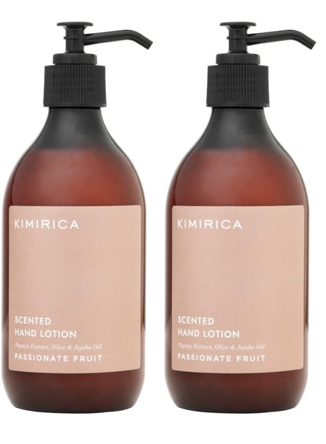 Kimirica Passionate Fruit Winter Hand Lotion 300ml | Soft and Smooth Hands with Lightweight Moisturization | Non-Sticky Lotion for All Skin Type | 100% Vegan & Paraben Free (Pack of 2) - Image 1