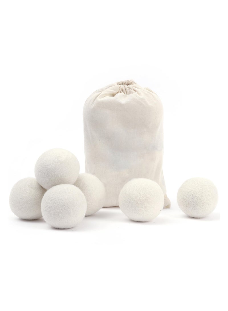 SYOSI Wool Dryer Balls 6 Pack, Laundry Reusable Reduce Clothing Wrinkles, Wool Balls for Dryer, Natural Fabric Softener, New Zealand Wool, Saving Drying Time, Lint Free, Anti Static, Dryer Balls for Dryers  - Image 1