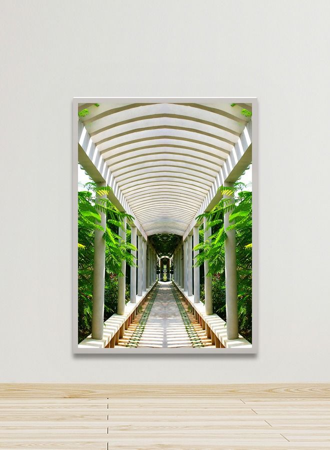 Marktna Canvas Wall Art For Wall Decoration Modern Design With A Hollow Silver Frame Size 120x80cm One Piece - Image 1