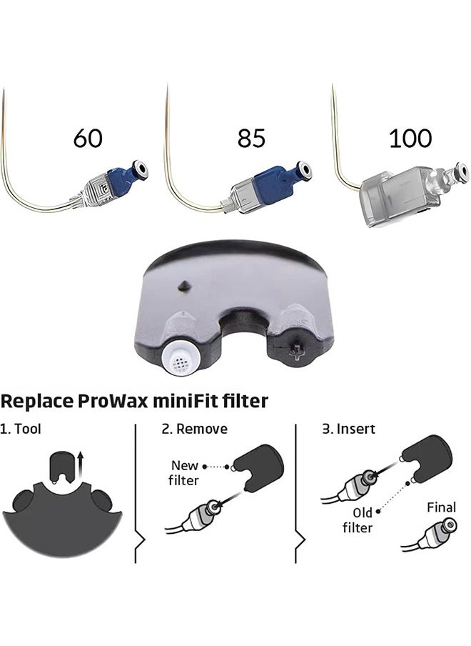 Tingoton - Oticon Hearing Aid Replacement Accessory Minifit ProWax Wax Filter, Cerumen Resistant Cap Filter (3 pack/total of 18 filters) - Image 1