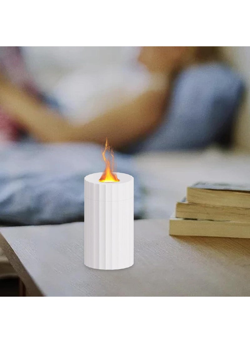 HIVAGI HIVAGI Create a Relaxing Atmosphere with The Unique 3D Flame Light Essential Oil Diffuser for Car Home Office Yoga White  - Image 2