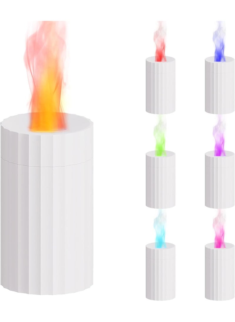 HIVAGI HIVAGI Create a Relaxing Atmosphere with The Unique 3D Flame Light Essential Oil Diffuser for Car Home Office Yoga White  - Image 1