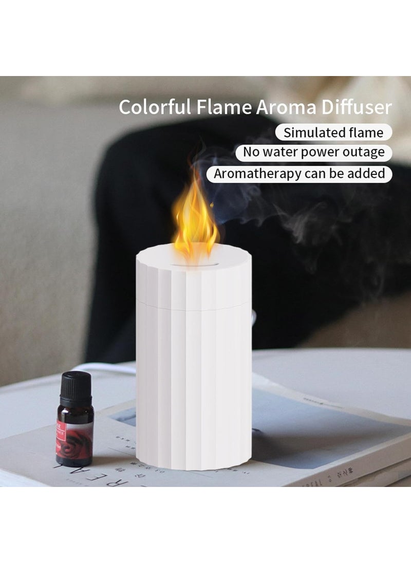 HIVAGI HIVAGI Create a Relaxing Atmosphere with The Unique 3D Flame Light Essential Oil Diffuser for Car Home Office Yoga White  - Image 5