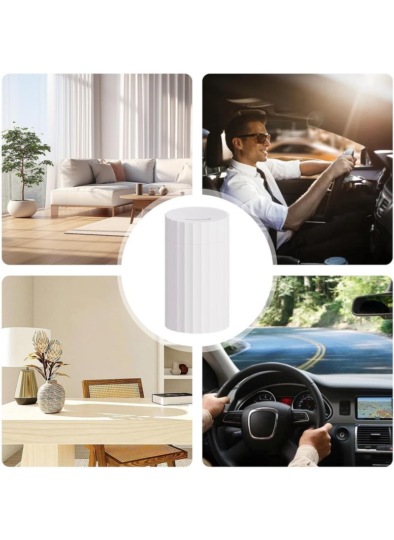 HIVAGI HIVAGI Create a Relaxing Atmosphere with The Unique 3D Flame Light Essential Oil Diffuser for Car Home Office Yoga White  - Image 4