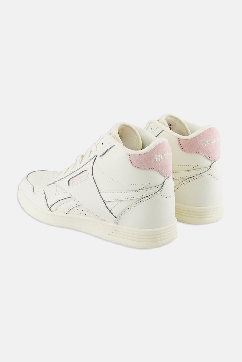 Reebok Women Club High Top Lace Up Tennis Shoes, Off White  - Image 2