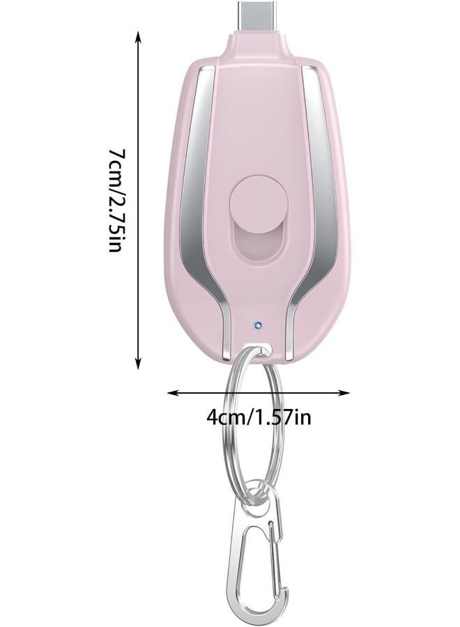 1500mAh Type-C Mini Power Emergency Pod, Keychain Portable Charger, Ultra-Compact External Fast Charging Power Bank Battery Pack, Key Ring Cell Phone Charger  - Image 2
