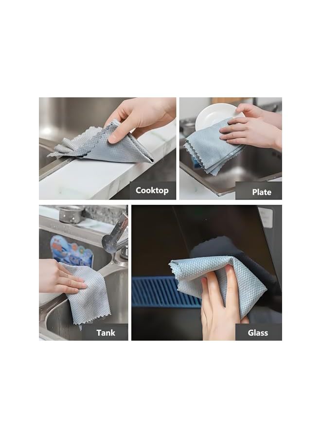 promass Window Cleaning Cloth, Window cleaning tool with fish scale pattern design，Streak-Free Window & Glass Cleaner（3PCS）, for Household, Car Window & Surface Cleaning, Colors in Random - Image 5