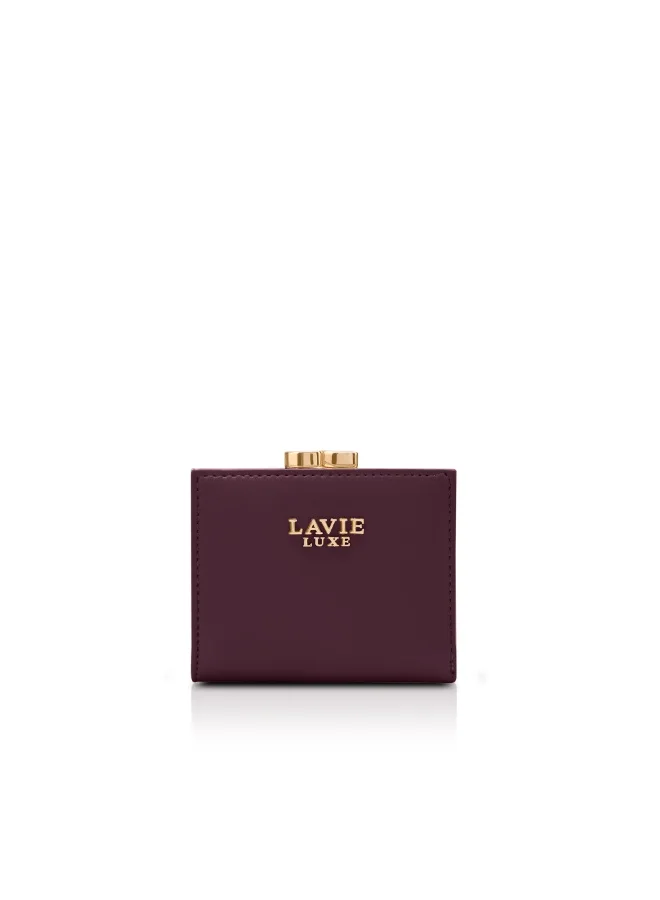 Luxe Women's Frame25 Small Bifold Wallet (Maroon)