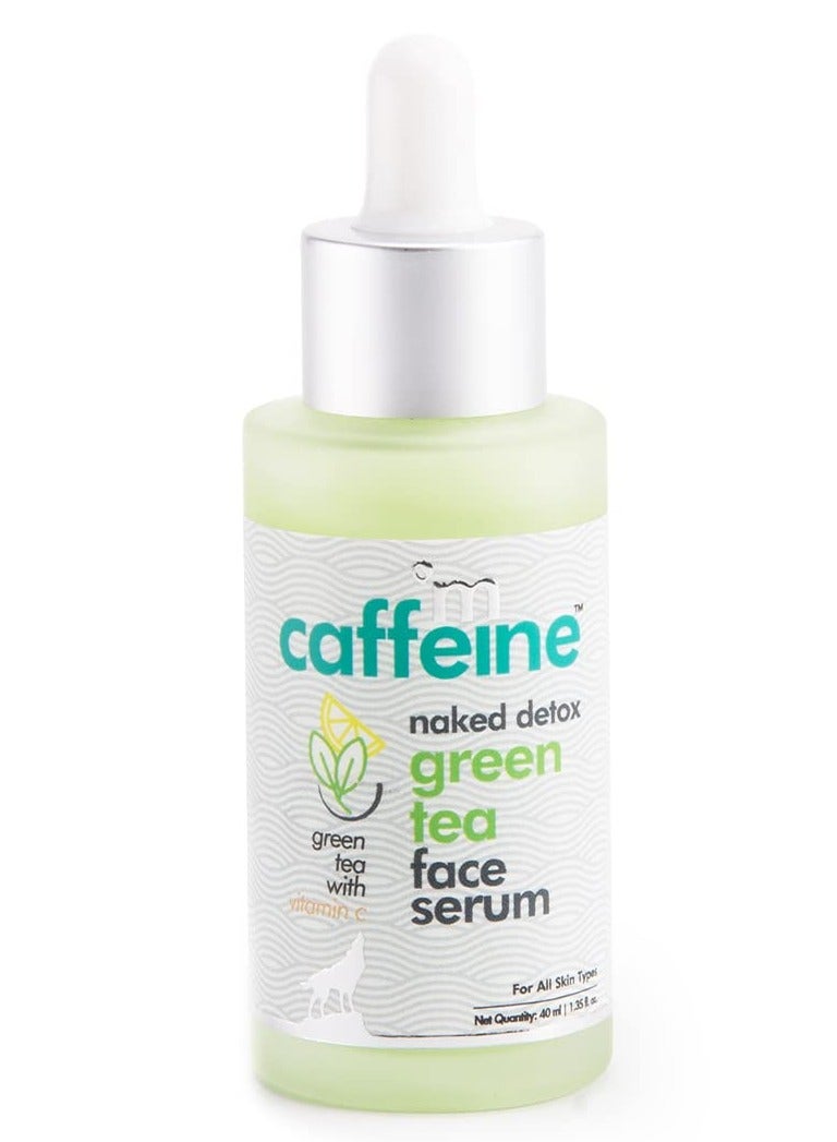 إم كافيين سيروم ترطيب الوجه بالشاي الأخضر لبشرة متوهجة بفيتامين ج وحمض الهيالورونيك | يقلل من البقع الداكنة والتصبغات ويمنع تلف البشرة بسبب أشعة الشمس | للرجال والنساء | 72 ساعة ترطيب | 40 مل - Image 1