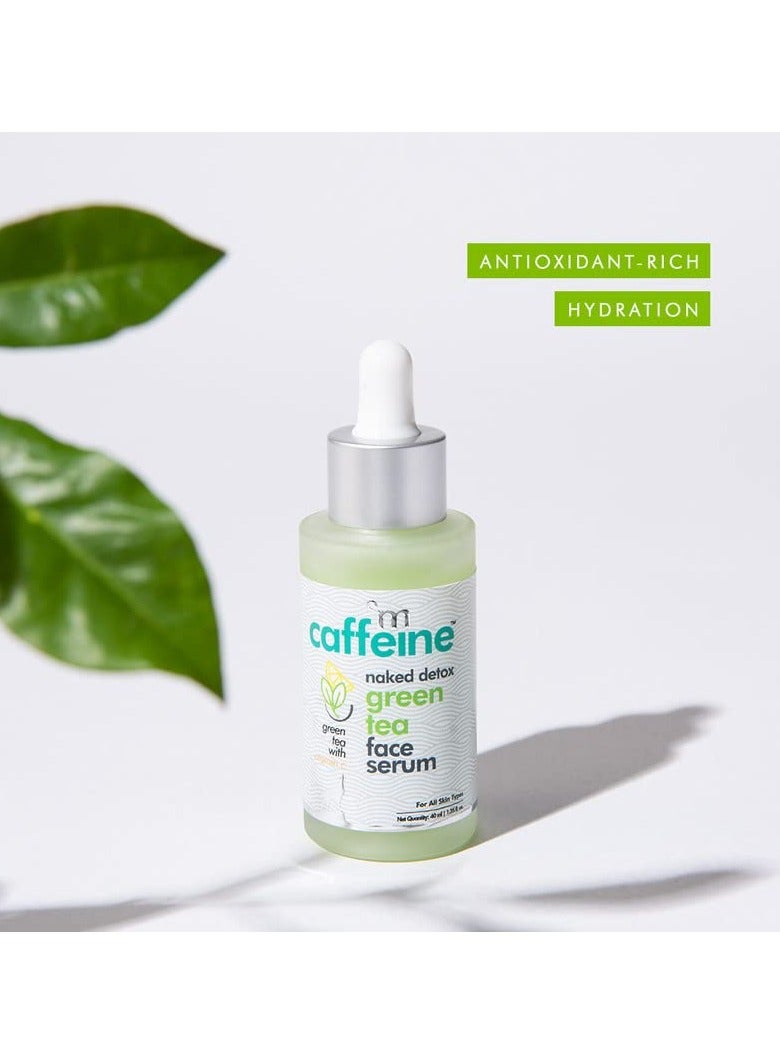 إم كافيين سيروم ترطيب الوجه بالشاي الأخضر لبشرة متوهجة بفيتامين ج وحمض الهيالورونيك | يقلل من البقع الداكنة والتصبغات ويمنع تلف البشرة بسبب أشعة الشمس | للرجال والنساء | 72 ساعة ترطيب | 40 مل - Image 4