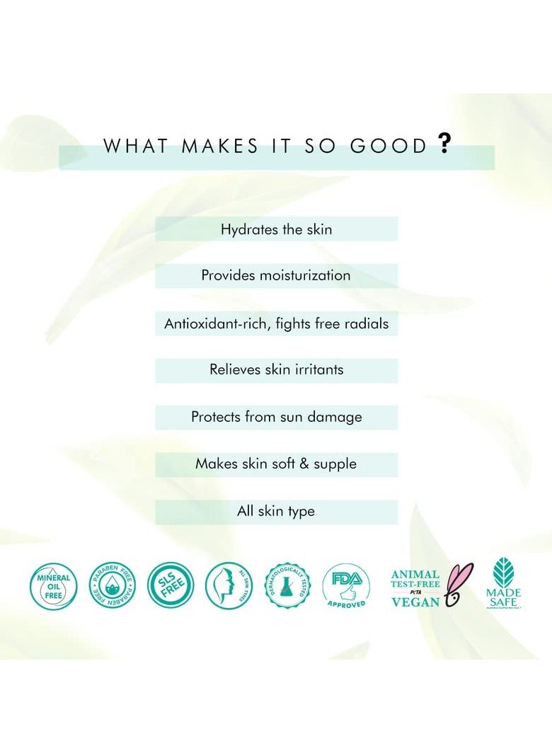 إم كافيين سيروم ترطيب الوجه بالشاي الأخضر لبشرة متوهجة بفيتامين ج وحمض الهيالورونيك | يقلل من البقع الداكنة والتصبغات ويمنع تلف البشرة بسبب أشعة الشمس | للرجال والنساء | 72 ساعة ترطيب | 40 مل - Image 5