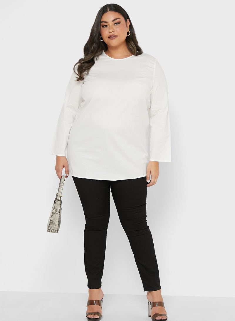 عالية من مودانيسا تونيك بياقة دائرية - Image 4