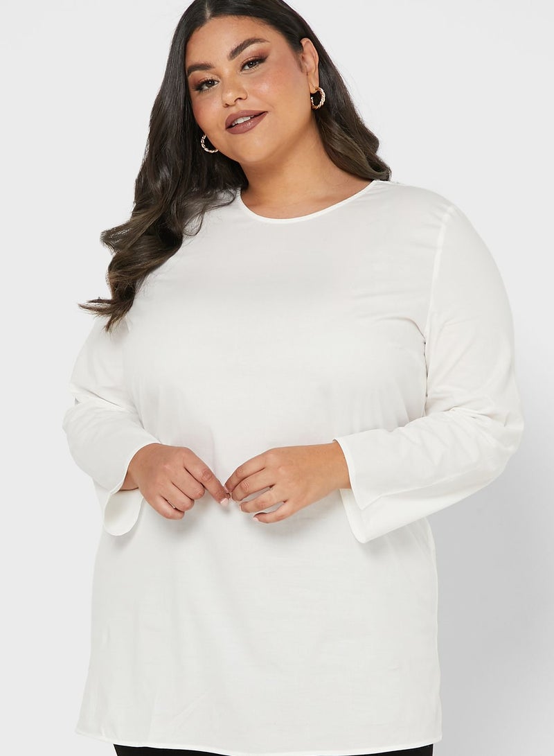 عالية من مودانيسا تونيك بياقة دائرية - Image 1