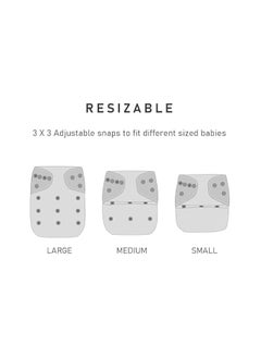 Generic Adjustable Cotton Pocket Diapers Reusable Washable for Babies, Infants and Toddlers 0-3 Years (orange) - Design may vary.- Design may vary.  - Image 2