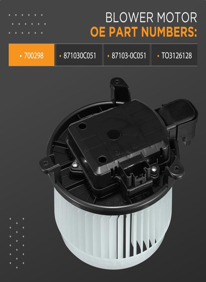 SYKRSS HVAC Blower Motor 700298 Compatible with 2008-2022 Sequoia & 2011-2020 Sienna, Heater Blower AC Fan for 871030C051, 87103-0C051,TO3126128 A/C Blower Motor - Image 2