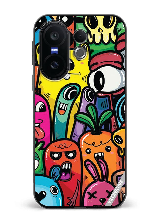 Protective Case Cover For Vivo X200 FE Cartoon3 Design Multicolour