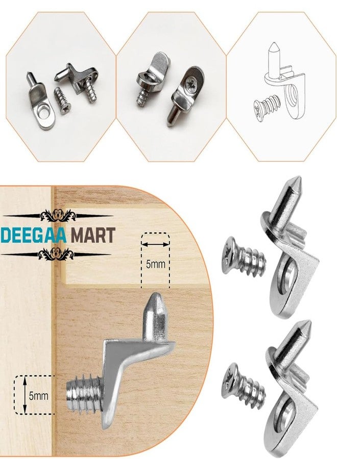 DEEGAA MART 12 PCS Shelf Support Pegs L-Shaped | Cabinet & Furniture Shelf Pins with Support Bracket for Kitchen, Bookcase & Cupboard Shelves - Image 5
