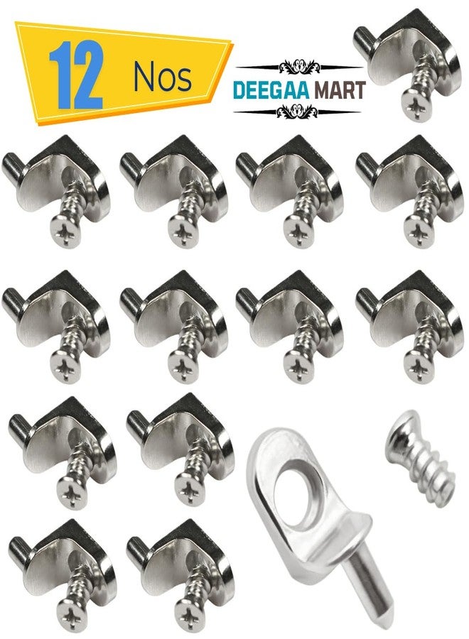 DEEGAA MART 12 PCS Shelf Support Pegs L-Shaped | Cabinet & Furniture Shelf Pins with Support Bracket for Kitchen, Bookcase & Cupboard Shelves - Image 3