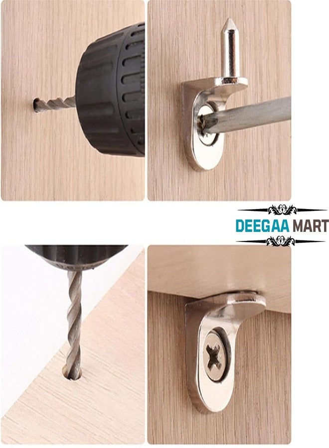 DEEGAA MART 12 PCS Shelf Support Pegs L-Shaped | Cabinet & Furniture Shelf Pins with Support Bracket for Kitchen, Bookcase & Cupboard Shelves - Image 2