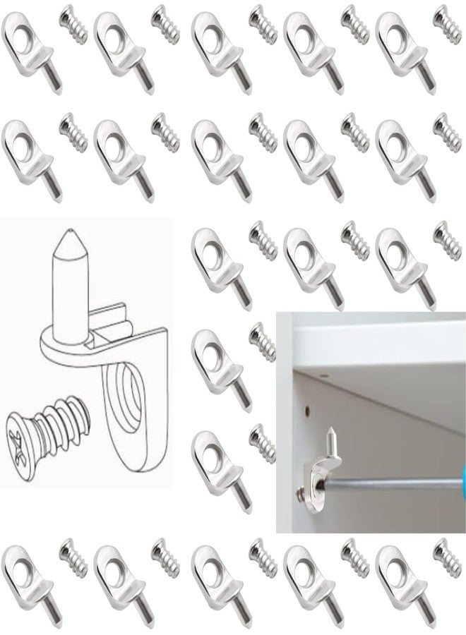 DEEGAA MART 12 PCS Shelf Support Pegs L-Shaped | Cabinet & Furniture Shelf Pins with Support Bracket for Kitchen, Bookcase & Cupboard Shelves - Image 1