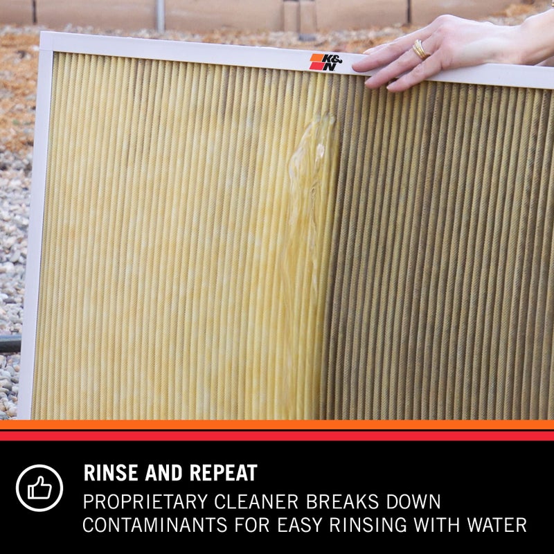 K&N HVAC Filter Cleaner: 32 Oz Spray Bottle Filter Cleaner and Refresher; Restores K&N Home Air Filter Performance; 99-6010 - Image 4