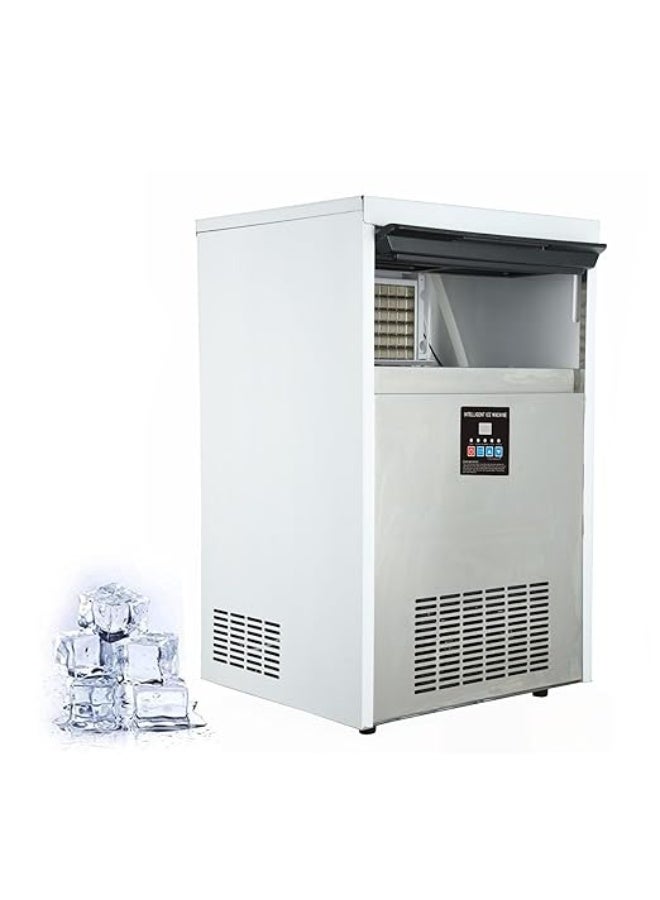 Cool Baby Commercial Ice Maker Machine, 75KGS/24H Stainless Steel under Counter Ice Machine with 20KGS Ice Storage Capacity, for/Restaurant/Bar/Coffee Shop-Bottled water or tap water - Image 1