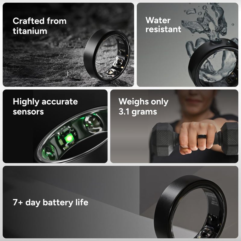 GABIT Smart Ring Sizing Kit | Size First Before You Buy | Includes 8 Sample Ring Sizes for Men, Women | Track Sleep, Fitness, Nutrition, Stress | Auto Workout Detection, AI Health Coach, Weight Loss - Image 4