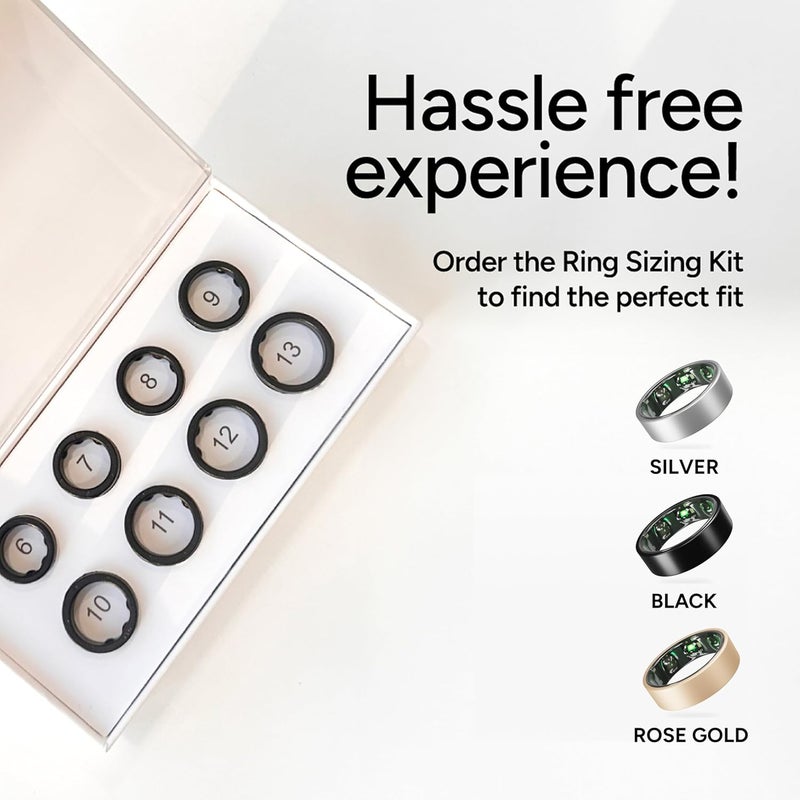 GABIT Smart Ring Sizing Kit | Size First Before You Buy | Includes 8 Sample Ring Sizes for Men, Women | Track Sleep, Fitness, Nutrition, Stress | Auto Workout Detection, AI Health Coach, Weight Loss - Image 2