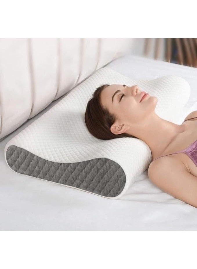 Contour Cervical Memory Foam Pillow Orthopedic Neck and Shoulder Support Pillow for Neck Pain Relief Ergonomic Sleeping Pillow for Side and Back Sleepers - Image 1