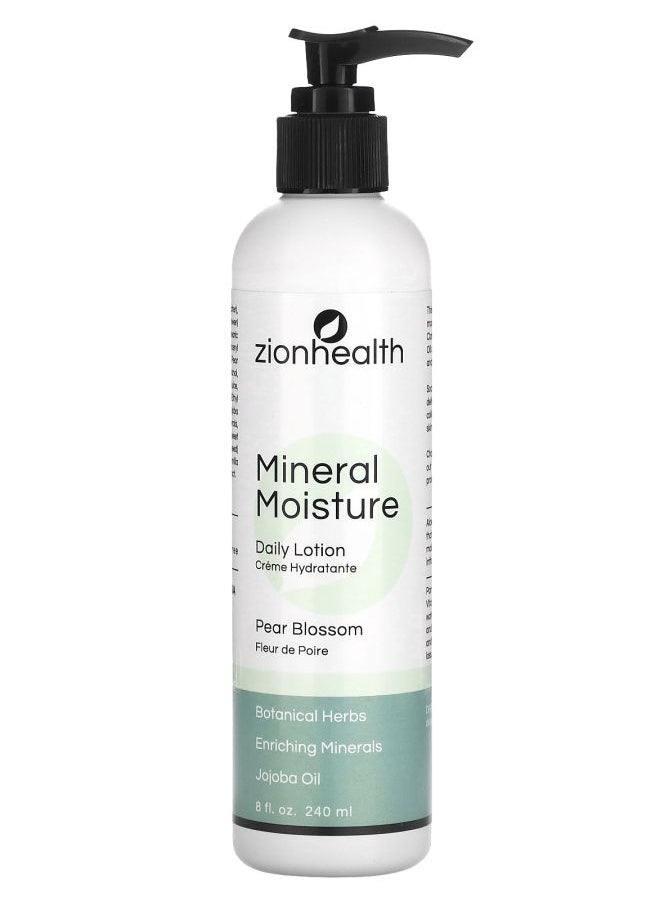 Zion Health - Mineral Moisture Daily Lotion Pear Blossom 8 fl oz (240 ml) - Image 1