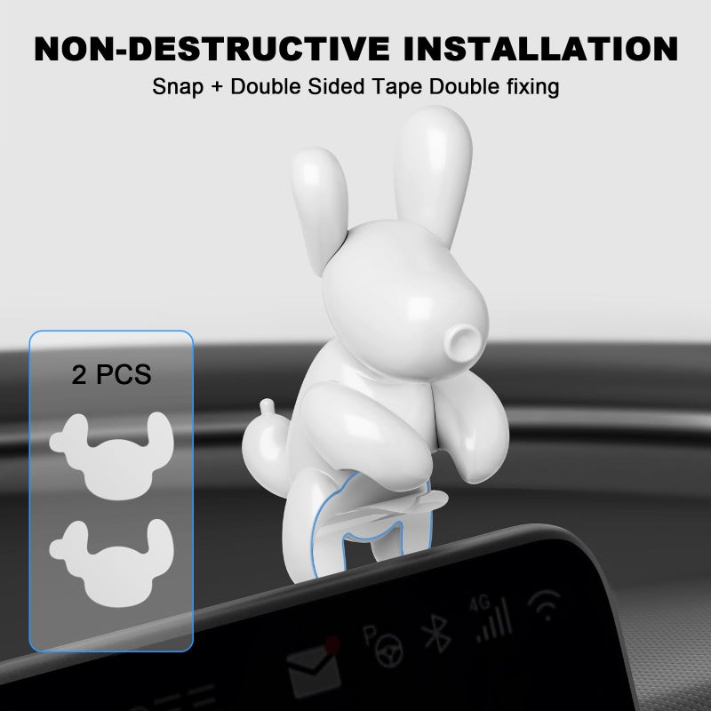 KUNIST for Tesla Model Y 2026 Dog Mode Mini Screen Decoration Ornament Funny Decors Compatible with 2017-2026 Tesla Modle 3 and New Modle Y Juniper Interior Accessories (Gift Box) - Image 3