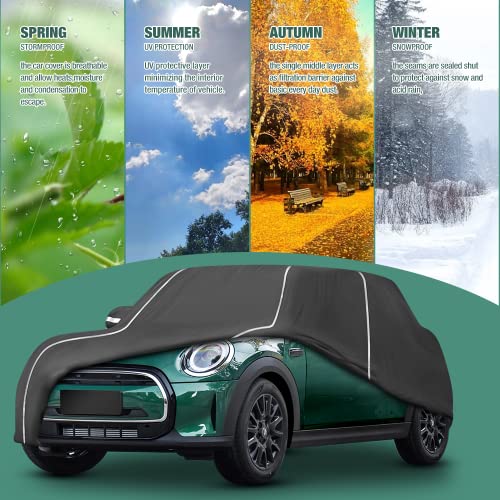 BERKSYDE Waterproof Car Cover Compatible for Mini Cooper/Cooper S 2-Doors.2002-2024 All Weather 6 Layers Full Car Cover with Storage Bag - Image 5