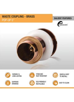 Endoware 5Inch Popup Waste Coupling by Endoware Antique Copper PVD Coating for Luxury Bathroom  - Image 4