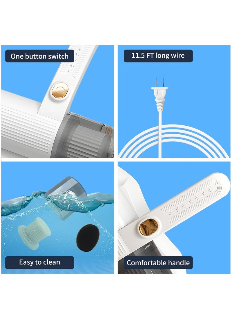 SOLARAE Mattress Vacuum Cleaner, Handheld Bed Vacuum Cleaner, 13Kpa Strong Suction Power and Double Beat, Low Noise, Efficient Cleaning of Mattresses, Pillows, Sofas, Carpets and Ther Fabric Surfaces - Image 5