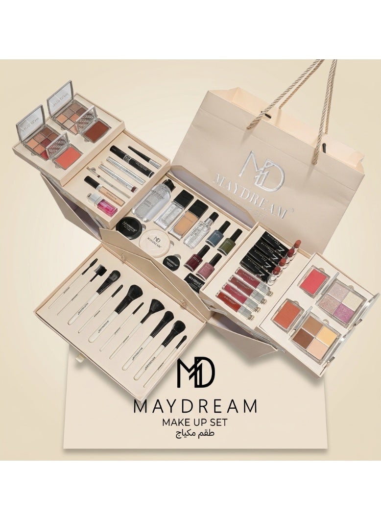 MAYDREAM Beige New Makeup Kit The Best and Most Beautiful Choice for You 49 Pieces - Image 1