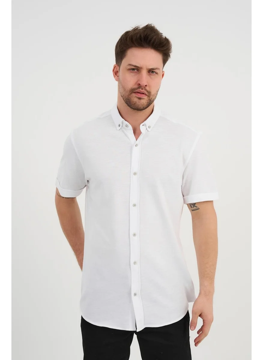 الكسندر جاردي Alexandergardi Short Sleeve Button-Down Men's Shirt (731676)