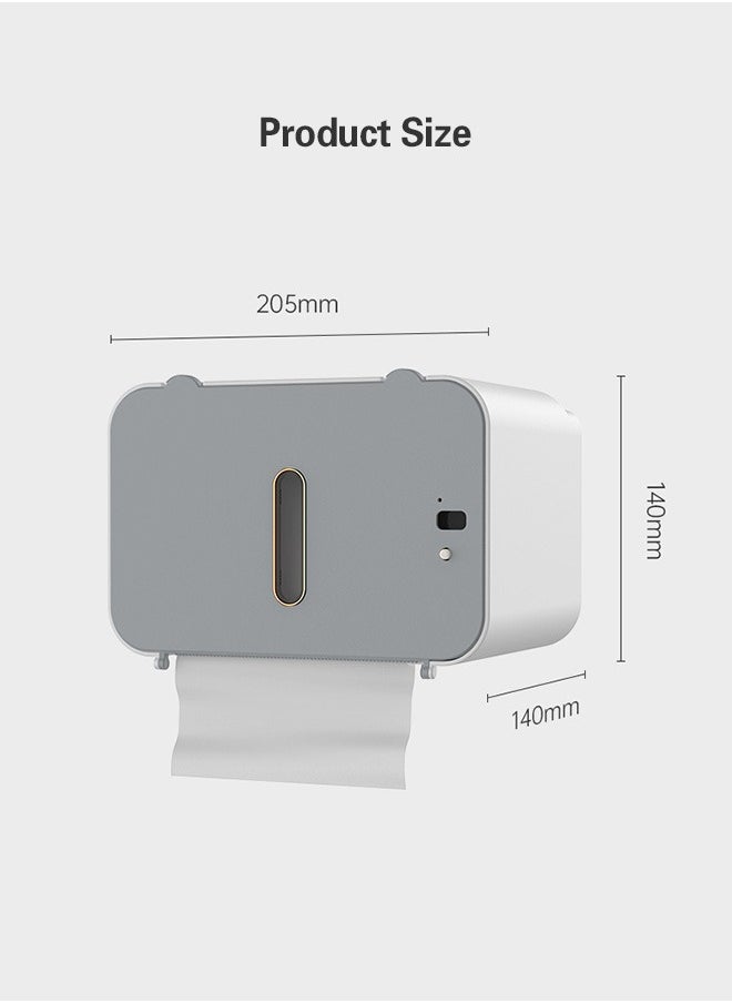 Hihonor - Tissue Box Holder Touch-sensitive Paper Towel Output USB Charging No Punching Required Waterproof and Moisture-proof Tissue Cover Top Storage or Mobile Phone Holder - Image 1